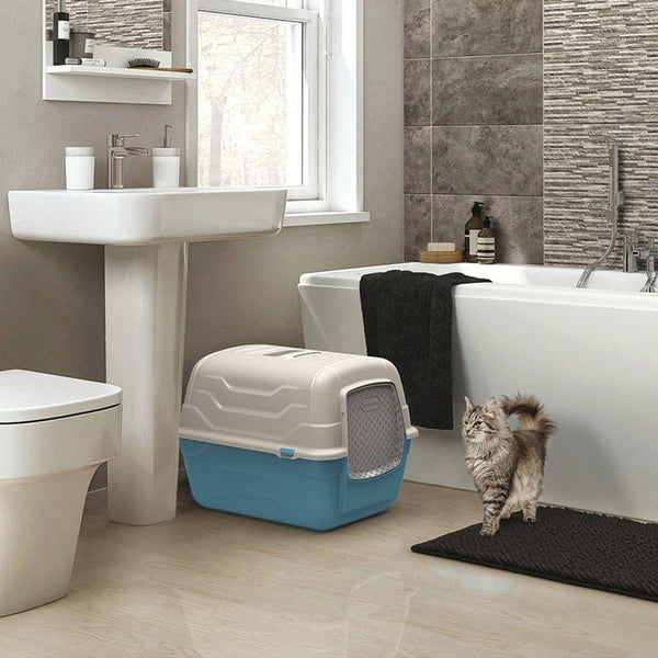 Georplast Roto-Toilet Cat Litter Box Blue - PetStore.ae