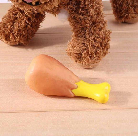 GimDog - Chicken Leg Squeaky Toy For Dog - PetStore.ae