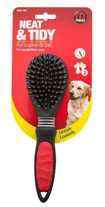 Porcupine Pet Brush For Double/Thick Coat - Mikki - PetStore.ae