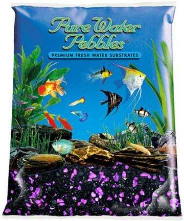 Pure Water Pebbles - BlackBerry Glo Aquarium Gravel - Nature's Ocean - PetStore.ae