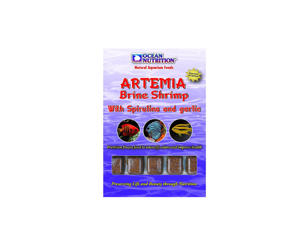 Frozen Artemia Brine Shrimp With Spirulina And Garlic - Fish Food - Ocean Nutrition - PetStore.ae