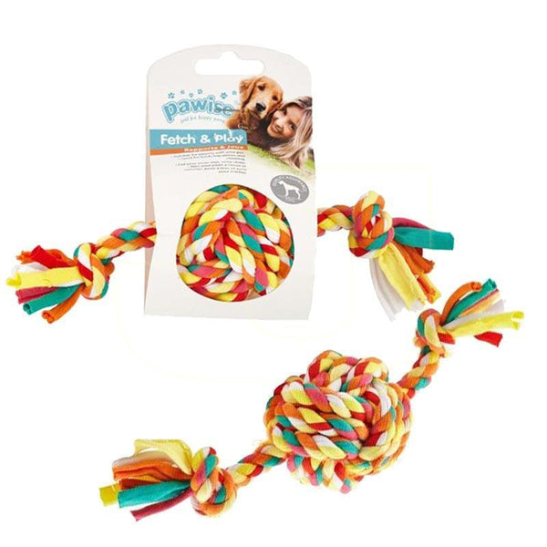 Pawise Colorful Braided Rope Ball 20cm - PetStore.ae