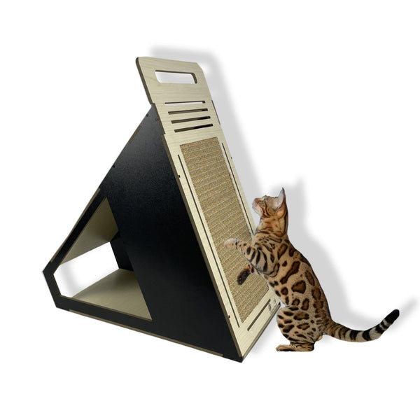 Creative Planet Pets - Pyramid Cat House with Scratcher 