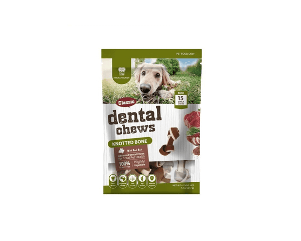 Dental Chews Knotted Bones Dog Treats - Natura Nourish - PetStore.ae