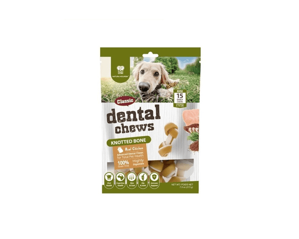 Dental Chews Knotted Bones Dog Treats - Natura Nourish - PetStore.ae