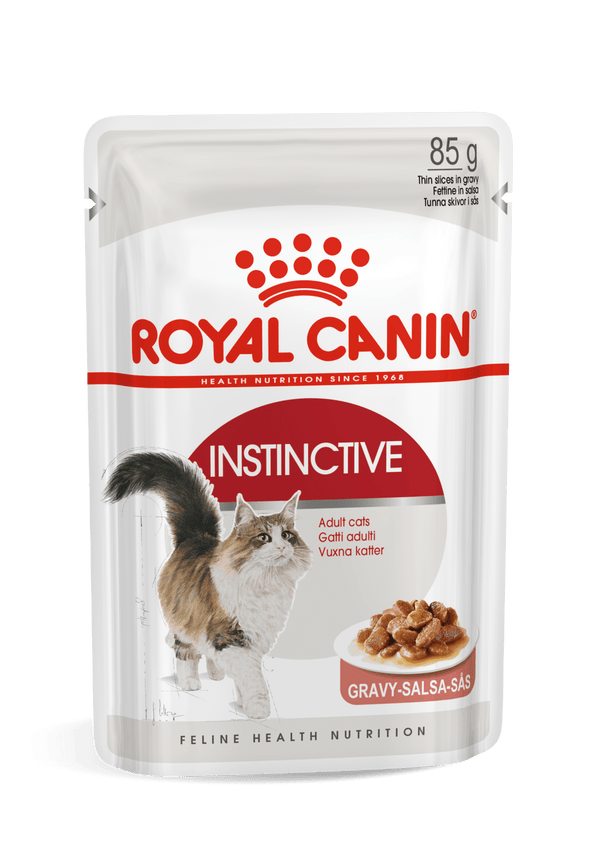 Royal Canin - Feline Health Nutrition Fit 32 Cat Food & Instinctive Adult Cats Gravy (WET FOOD - Pouches) Bundle Pack - PetStore.ae