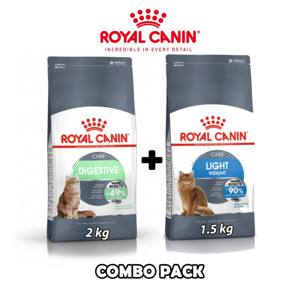 Royal Canin- Feline Care Nutrition Digestive Care & Light Weight Care Bundle Pack - PetStore.ae