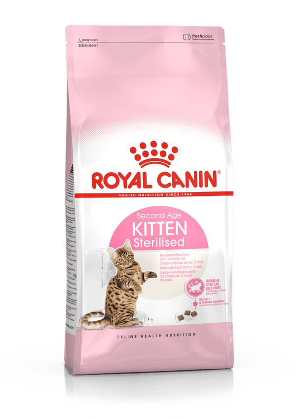Royal Canin - Feline Health Nutrition Kitten Food & Kitten Sterilised Kitten Food Bundle Pack - PetStore.ae