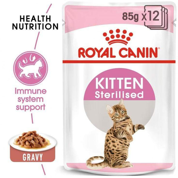 Feline Health Nutrition Kitten Sterilised Gravy (WET FOOD - Pouches) - Royal Canin - PetStore.ae
