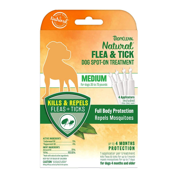 TropiClean Pet Supplies Large TropiClean Natural Flea & Tick Spot On Treatment