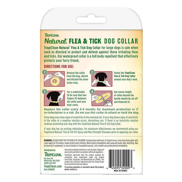 TropiClean - Natural Flea & Tick Tick Repellent Collar for Dogs - PetStore.ae
