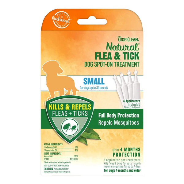 TropiClean Pet Supplies Small TropiClean Natural Flea & Tick Spot On Treatment