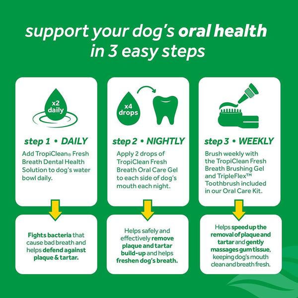 TropiClean - Dental Health Solution For Dogs Plus Advanced Whitening - PetStore.ae