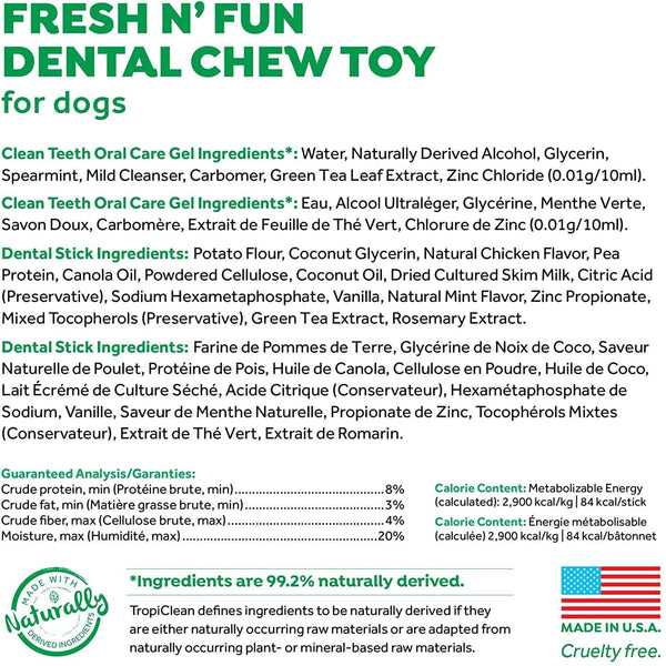 TropiClean - Fresh Breath Fresh 'N Fun Dental Chew Toy for Dogs - PetStore.ae