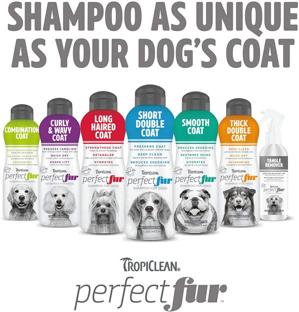 TropiClean - PerfectFur Curly & Wavy Coat Shampoo for Dogs, 16oz - PetStore.ae