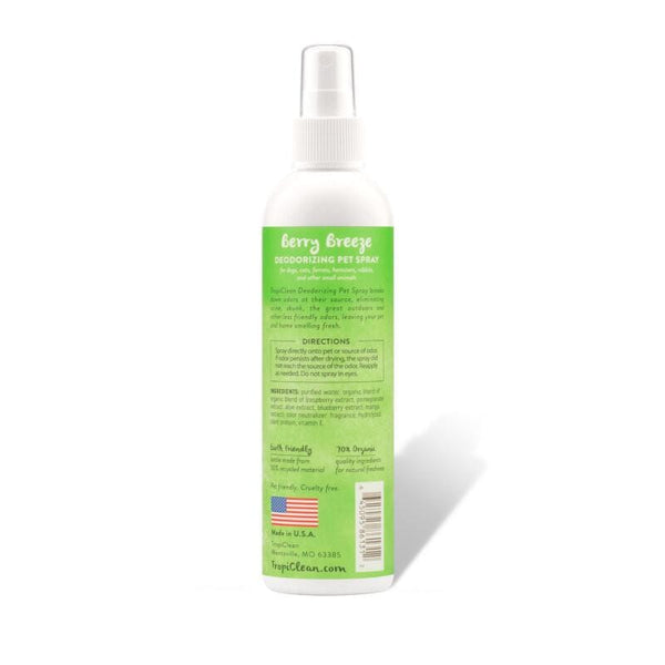 TropiClean - Berry Breeze Deodorising Pet Spray for Dogs & Cats - 236 ml - PetStore.ae