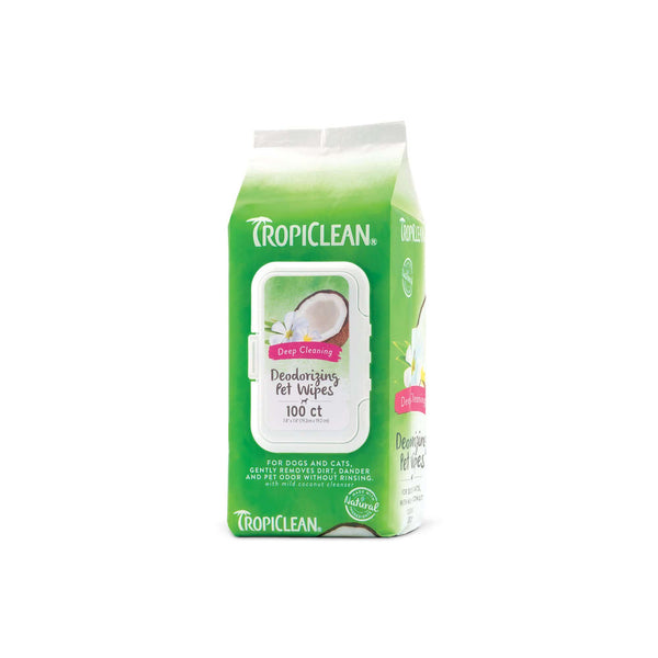 Tropiclean - Deep Cleaning Wipes 100wipes - PetStore.ae