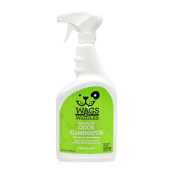 Time Release Pet Odor Eliminator Spray - Lively Lemon-Lime - Wags & Wiggles - PetStore.ae