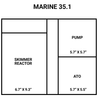 Marine 35.1 Aquarium (18″ L x 18″ W x 54" H) - WaterBox - PetStore.ae