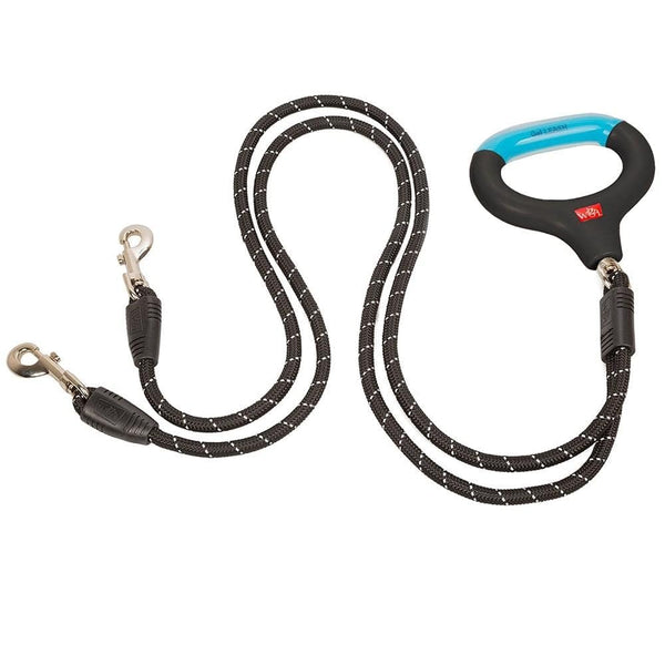 Dual Doggie Reflective Rope Gel Handle Leash - Wigzi